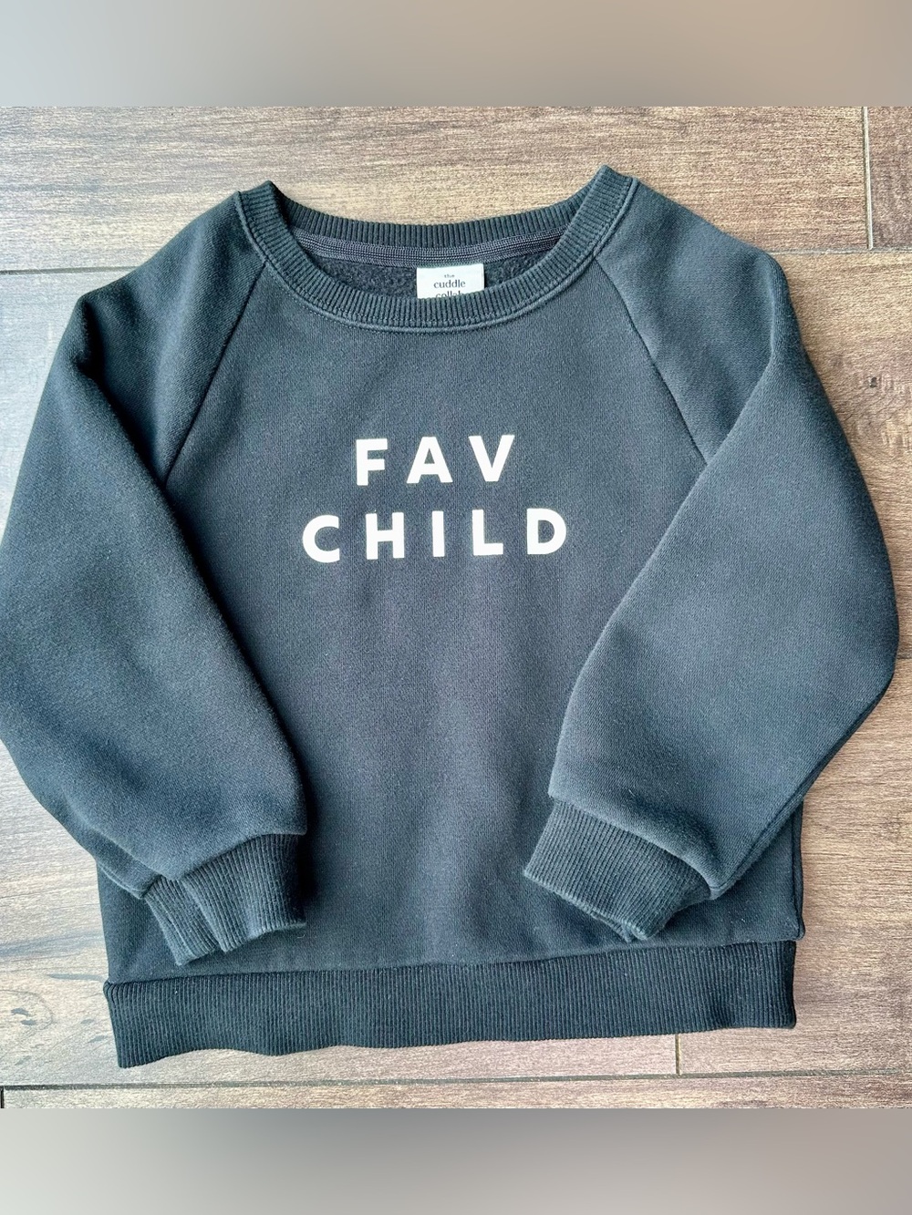 The Cuddle Collab “Fav Child” Toddler Size 3T Black Sweatshirt - Target